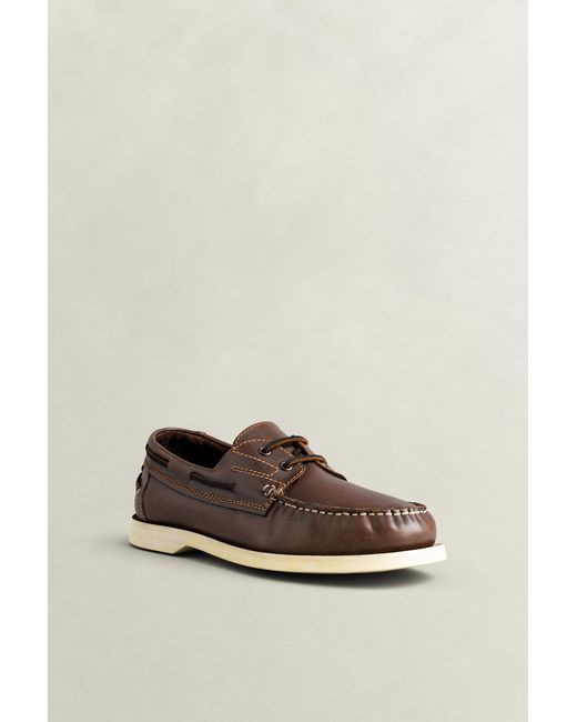 Gant Brown Yardport Boat Shoes Dark for men