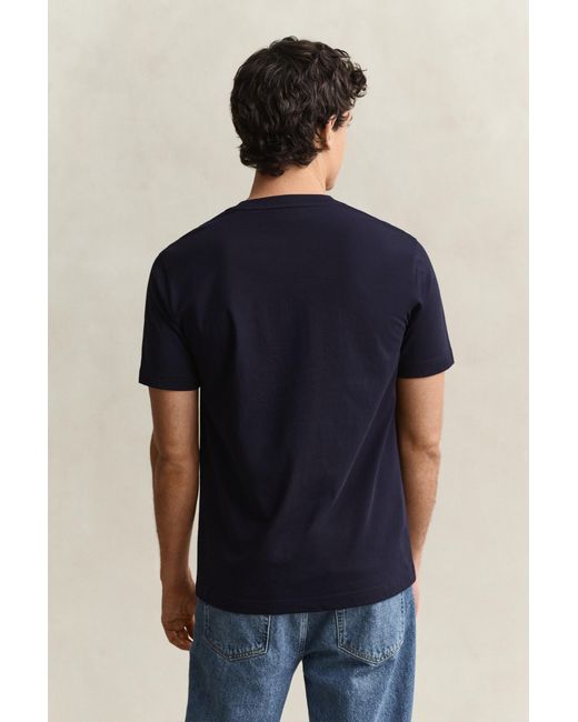 Gant Blue Seasonal Graphic T-Shirt Evening for men