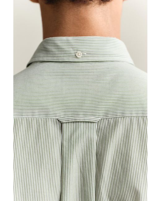 Gant Blue Banker Stripe Classic Poplin Shirt for men