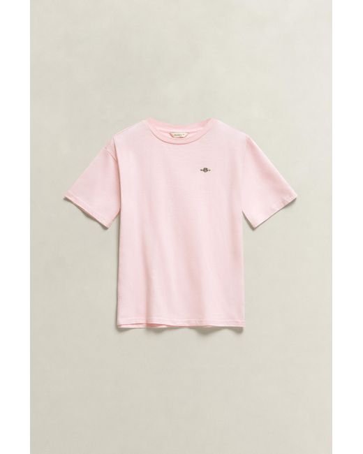 Gant Pink Teens Teen Girls Slubbed T-Shirt Light