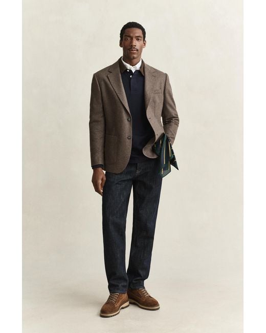 Gant Blue Corduroy Collar Rugger Evening for men