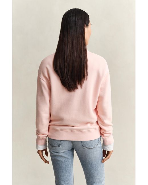 Gant Blue Graphic Crew Neck Sweatshirt