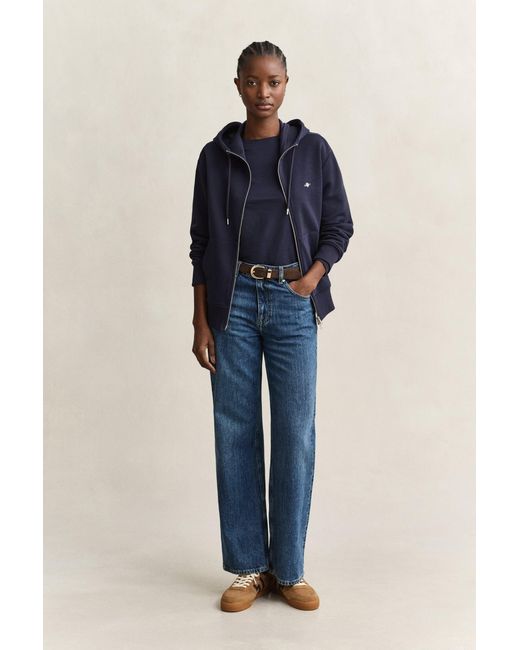 Gant Blue Shield Zip Hoodie