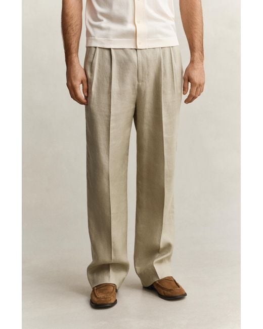 Gant Natural Linen Suit Pants for men