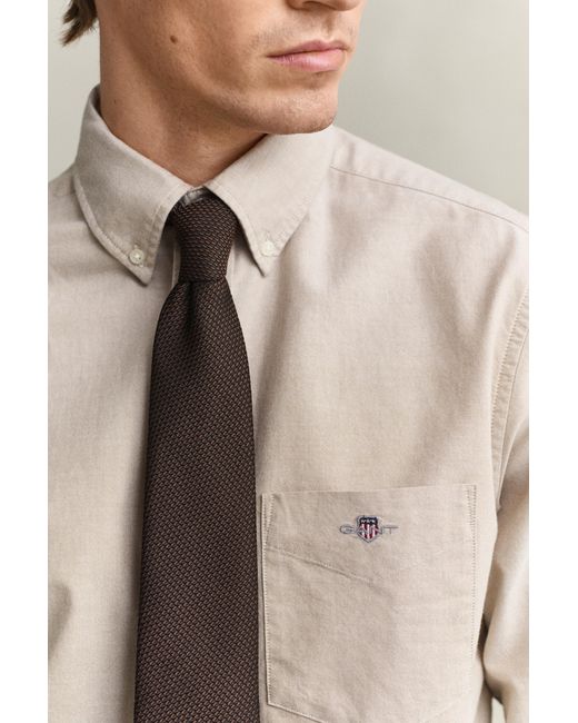 Gant Natural Classic Regular Oxford Shirt Light Taupe for men