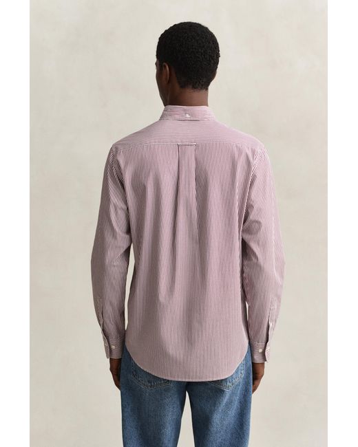 Gant Multicolor Classic Regular Striped Poplin Shirt for men