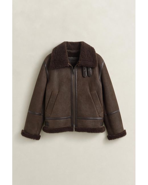 Gant Brown Shearling Jacket for men
