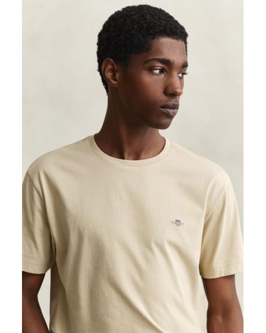 Gant Natural Regular Fit Shield T-Shirt for men