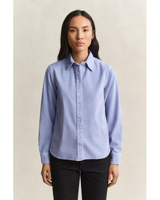 Gant Blue Regular Corduroy Shirt