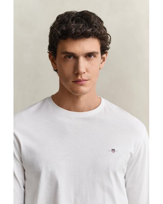 Gant Gray Shield Long Sleeve T-Shirt for men