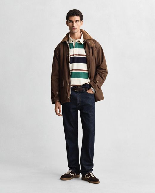 Gant White Striped Heavy Rugger Cream for men