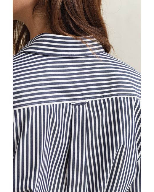 Gant Blue Striped Poplin Shirt Dress Classic