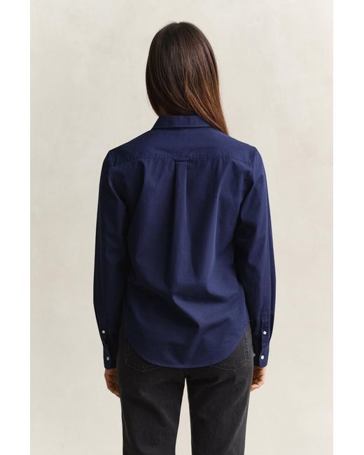 Gant Blue Regular Fit Classic Poplin Shirt Classic