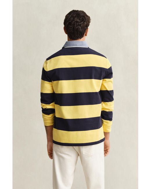 Gant Multicolor Chambray Collar Striped Heavy Rugger for men
