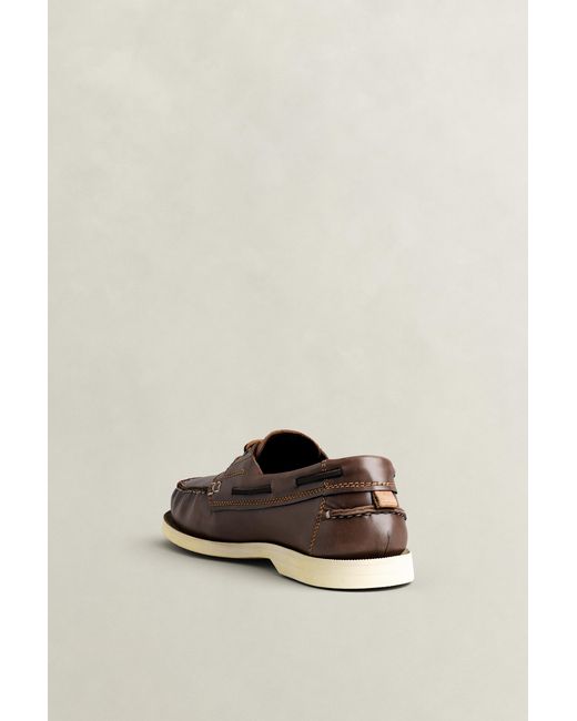 Gant Brown Yardport Boat Shoes Dark for men