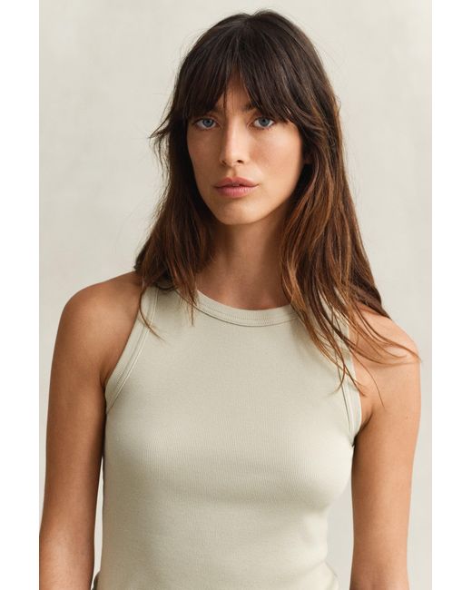 Gant Blue Ribbed Tank Top