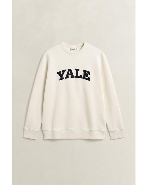 Gant Natural X Yale Crew Neck Sweatshirt Cream for men
