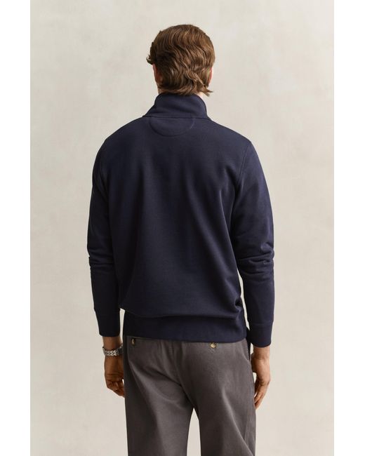 Gant Blue Shield Half-Zip Sweatshirt for men