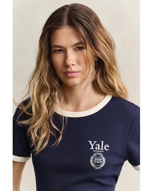 Gant Blue X Yale T-Shirt Classic