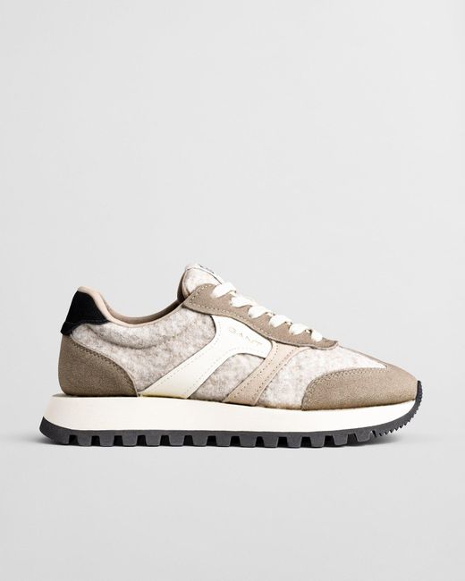 Gant White Caffay Suede Wool Sneakers