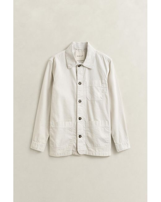 Gant Natural Linen Blend Overshirt for men