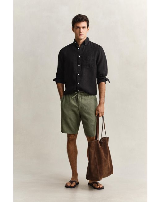 Gant Black Linen Shirt for men