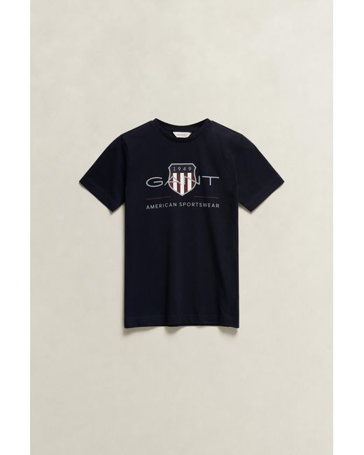 Gant Blue Teens Archive Shield T-Shirt Evening