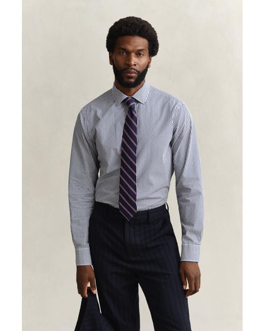 Gant Blue Fil Coupé Shirt Rich for men