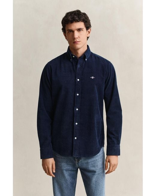Gant Blue Corduroy Shirt for men