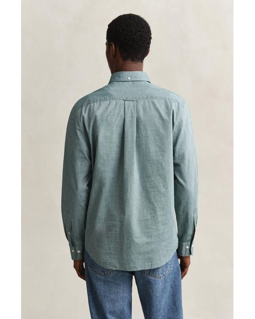 Gant Blue Classic Regular Poplin Shirt for men