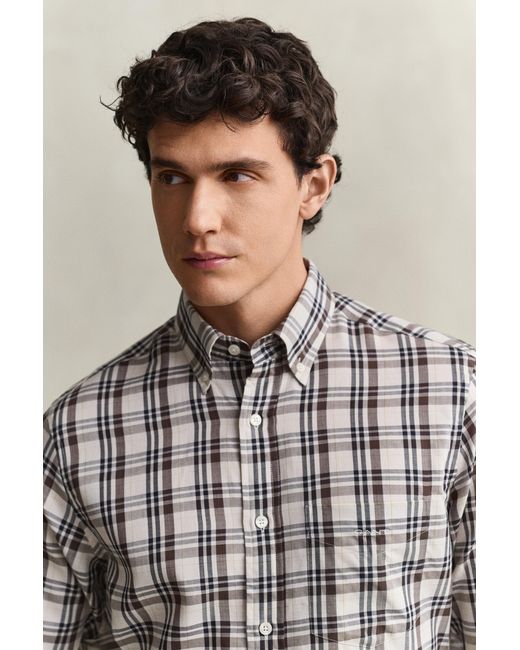 Gant Multicolor Checked Twill Shirt for men