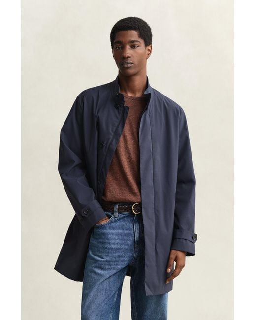 Gant Blue Lightweight Commuter Coat Evening for men
