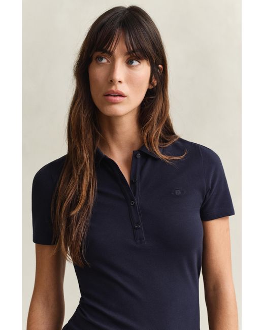 Gant Blue Shield Piqué Polo Dress Evening