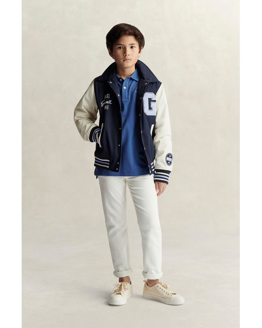 Gant Blue Teens Teen Boys Varsity Jacket Evening for men