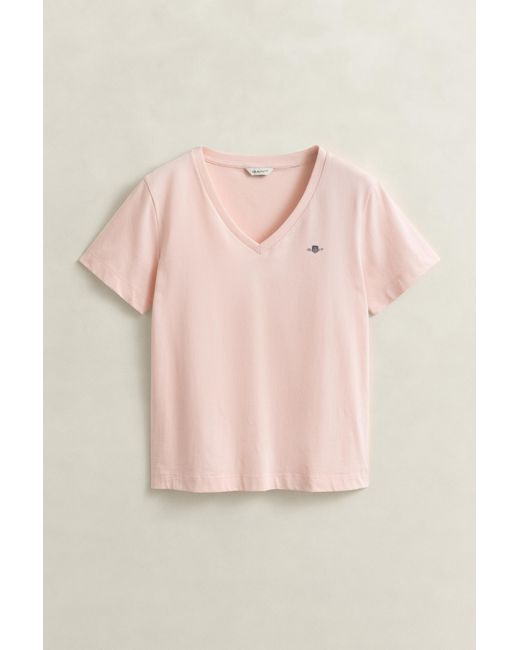 Gant Multicolor Shield V-Neck T-Shirt