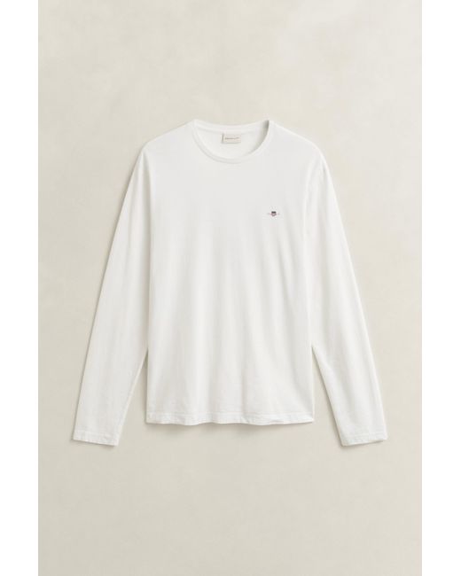 Gant Gray Shield Long Sleeve T-Shirt for men