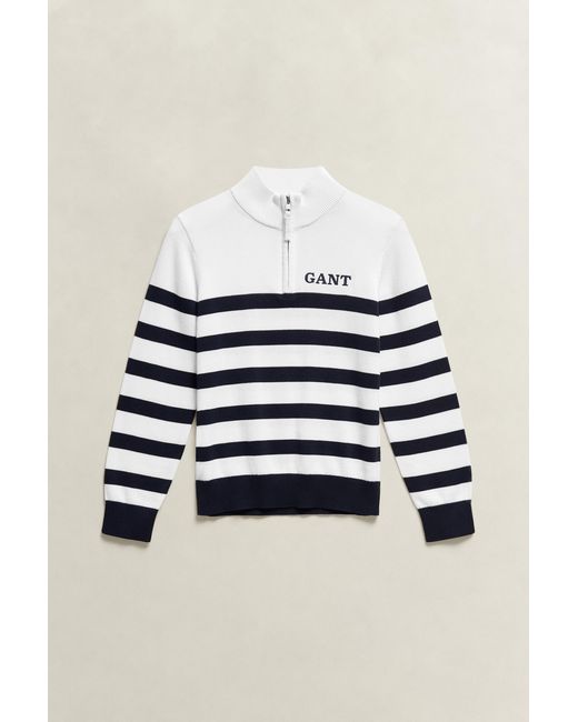 Gant Blue Teens Teen Boys Breton Striped Sweater for men