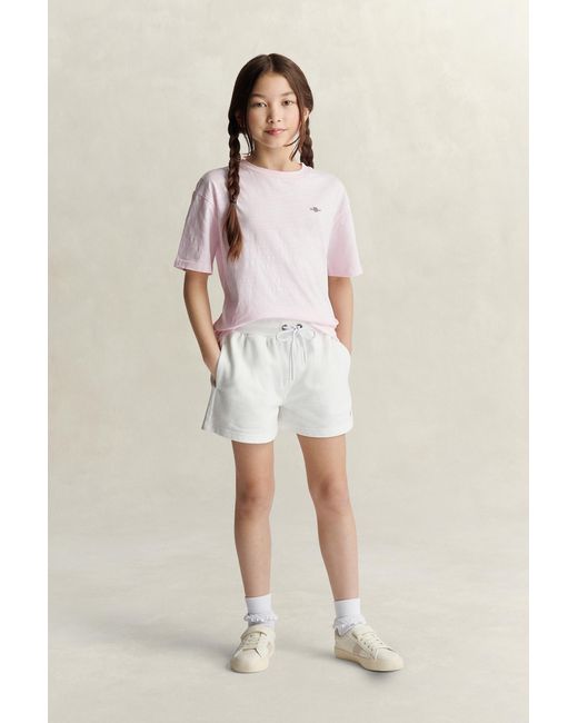 Gant Pink Teens Teen Girls Slubbed T-Shirt Light
