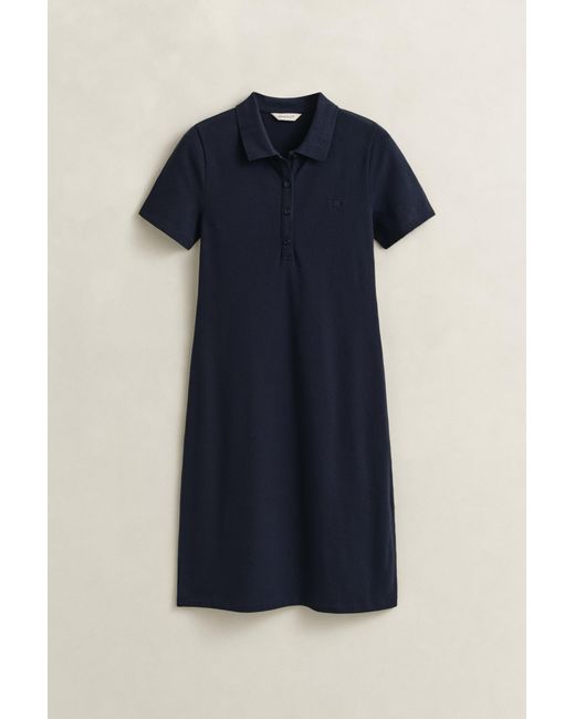 Gant Blue Shield Piqué Polo Dress Evening