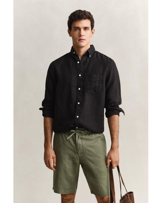 Gant Black Linen Shirt for men