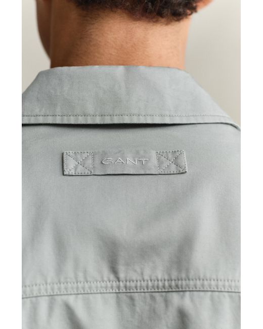 Gant Gray Cotton Windcheater Jacket for men