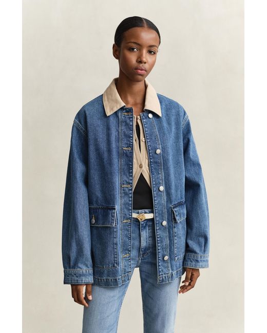 Gant Blue Denim Decker Jacket Mid