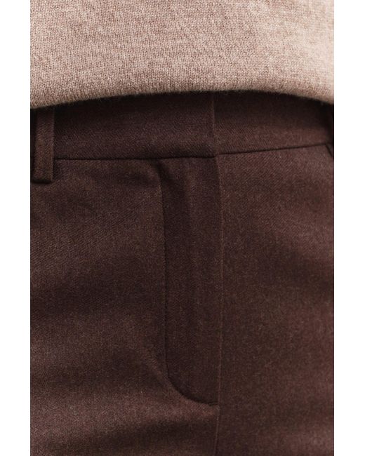 Gant Black Slim Flared Flannel Pants Deep