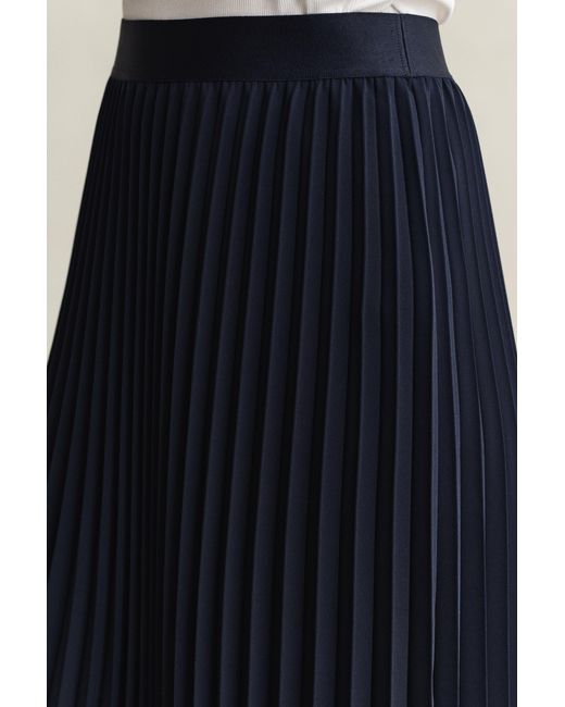 Gant Blue Pleated Midi Skirt