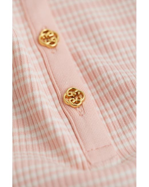 Gant Natural Ribbed Henley Top
