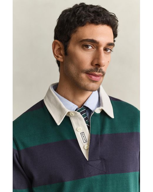 Gant Blue Striped Heavy Rugger for men