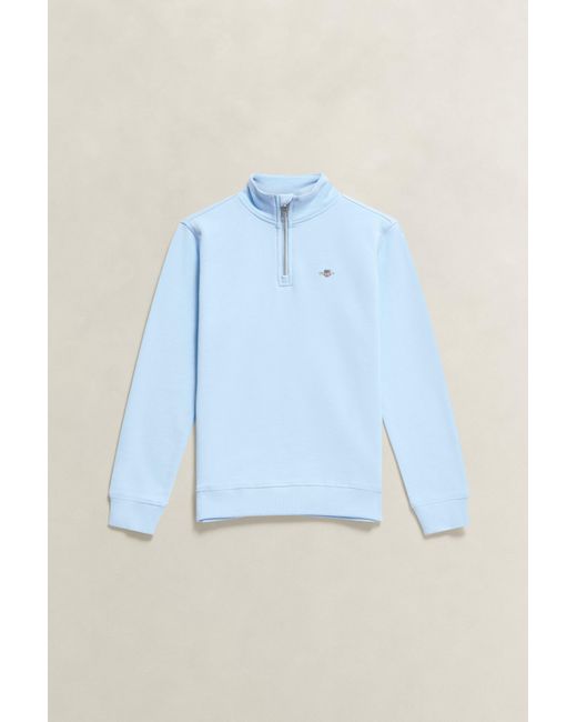 Gant Blue Teens Teen Boys Shield Half-Zip Sweatshirt for men