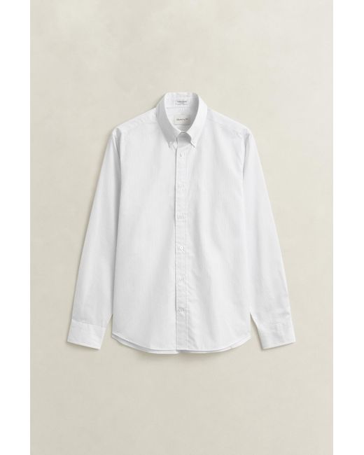 Gant Blue Striped Twill Dress Shirt for men