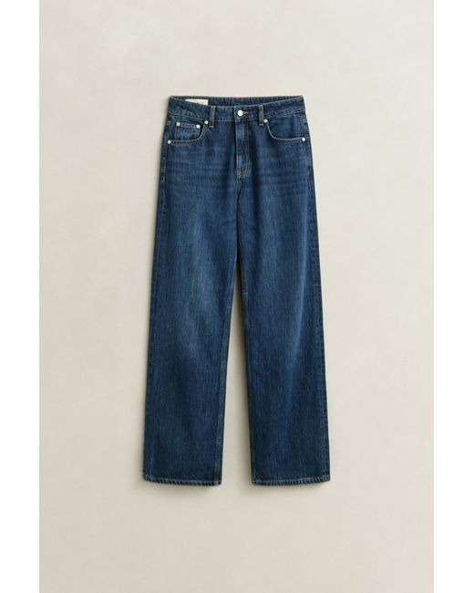 Gant Blue Relaxed Jeans Dark Worn In