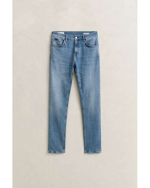 Gant Blue Extra Slim Active Recover Jeans Semi Worn In for men